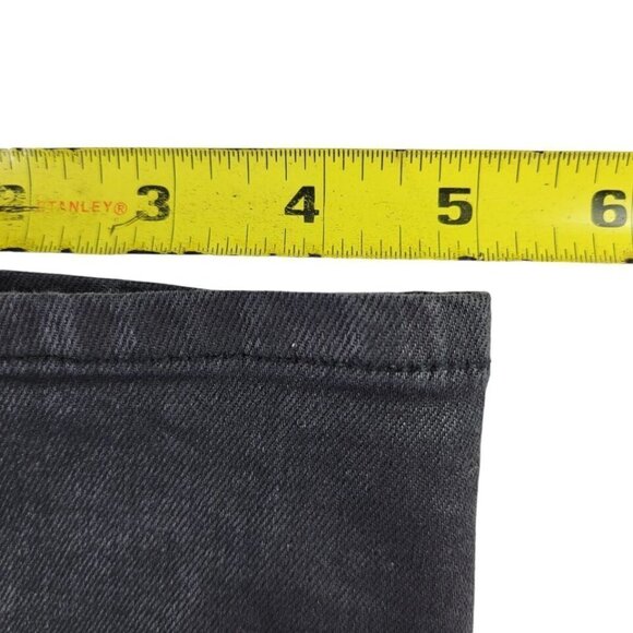 Cult of Individuality Jeans Women Size 31 34X29 Black Skinny Waxed Coated Moto - Picture 16 of 16